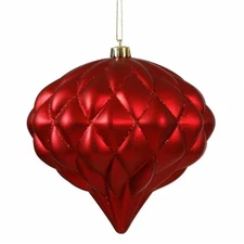 Vickerman M112203 5.7 in. Red Matte-Glitter Diamond