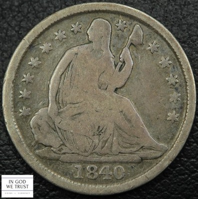 1840 O No Drapery Seated Liberty Silver Half Dime H10C