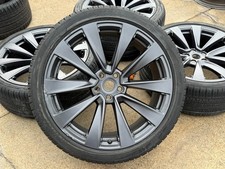 4x 2024 Tesla Model X Plaid Wheels 265/35/22 and 285/35/22 Pirelli 30% Tread OEM