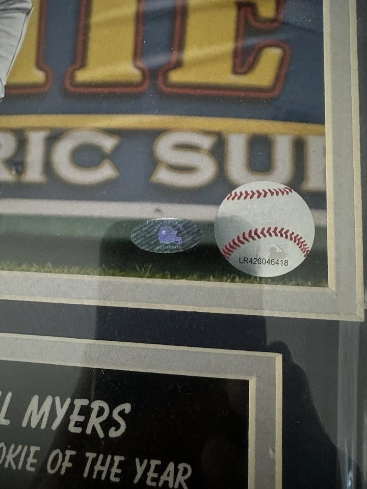 Wil Myers autografado personalizado emoldurado raios MLB R.O.Y. Foto - Imagem 4 de 4