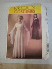 McCall's M4889 ladies sz 6-12 medieval gown costume pattern OOP uncut