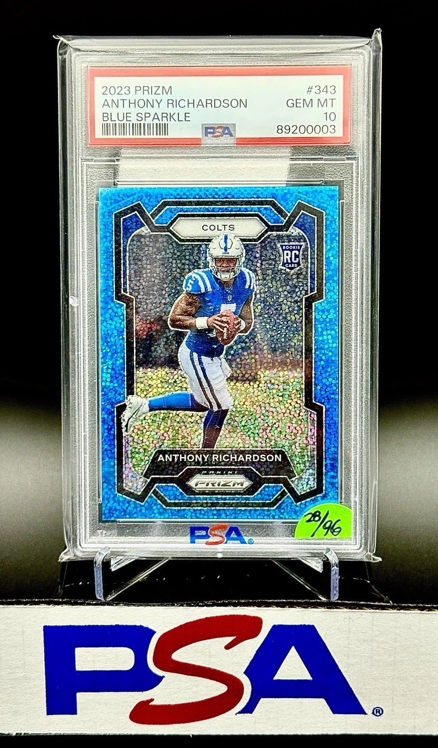 ✨2023 Panini Prizm Rookies Anthony Richardson #343 Blue Sparkle Prizm 28/96 (RC)