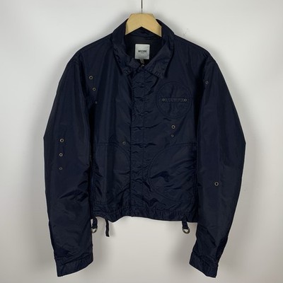 Moschino Jeans Avant Garde Nylon Jacket Women s Size IT 50 USA 16 Made In Italy