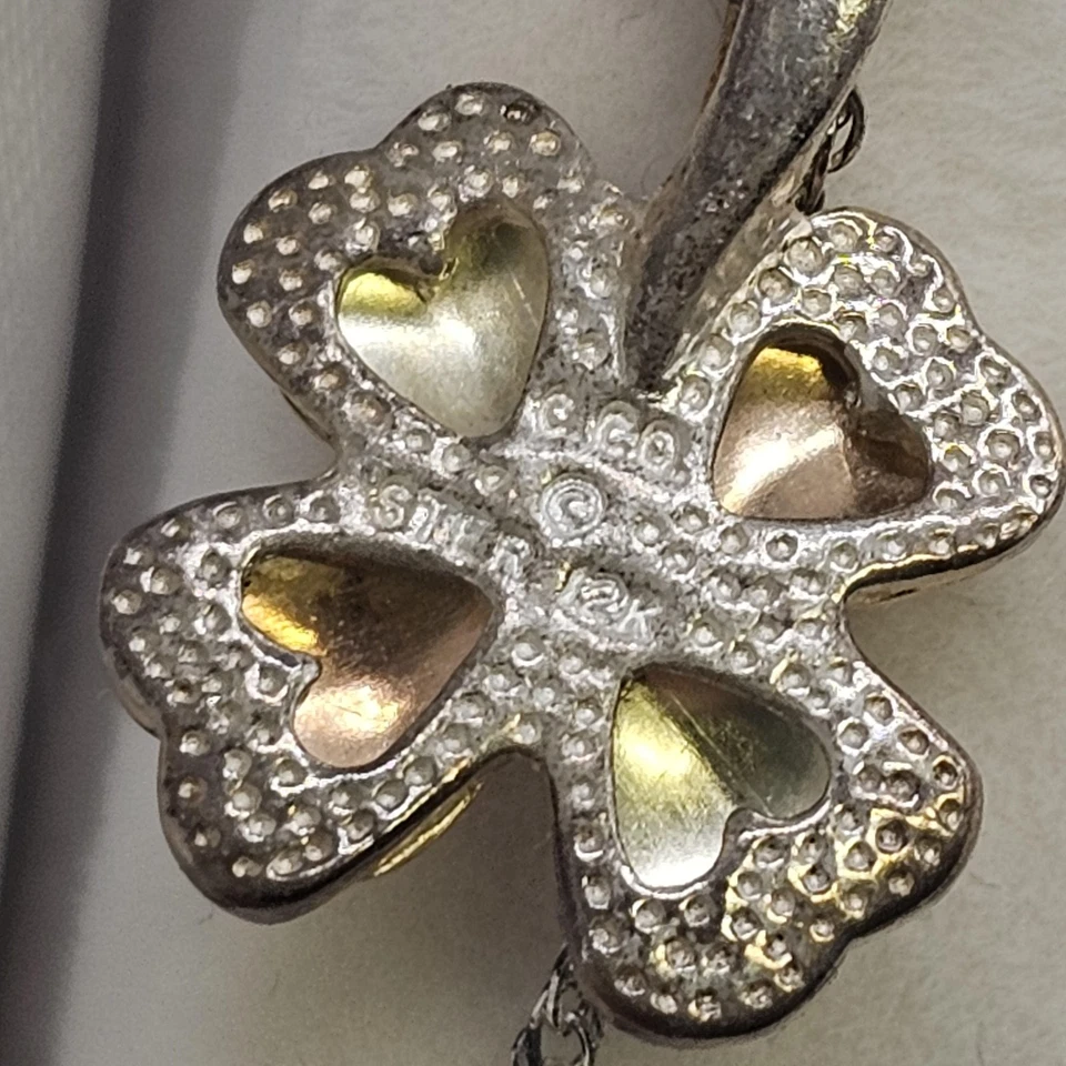 Collar Colgante Black Hills Oro Coleman 12K Trébol Cuatro Hojas Esterlina Caja Nueva Foto 3 de 4