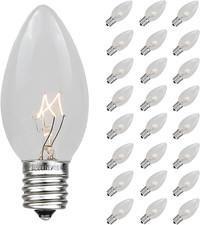 Incandescent Christmas Replacement Bulbs - Indoor/Outdoor Individual Bulbs for C