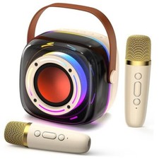Karaoke Machine with 2 Wireless Mircophones for Adults Kids, Portable 2Mics