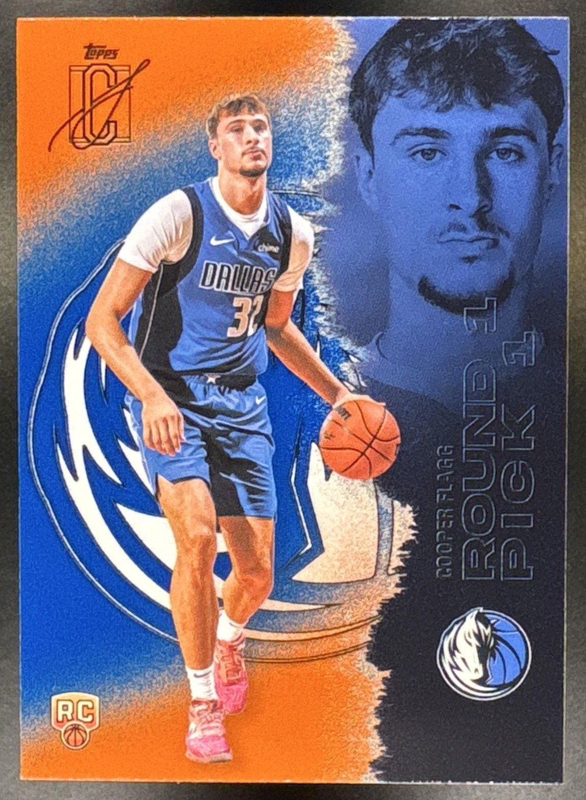 2025 Topps Signature Class Cooper Flagg #101 Rookie Blue and Orange Foil RC