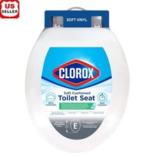 Antimicrobial Soft Cushioned Elongated Toilet Seat Easy Clean Durable Foam Core