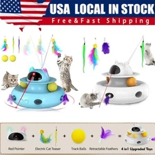 Cat Laser Interactive Indoor Cat Pet Toys Automatic,USB Cat Teaser Pet Toy Gift