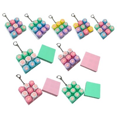 9-Key Mechanical Keyboards Switches Tester Keychain 9 Clicky Keys Stress Relief