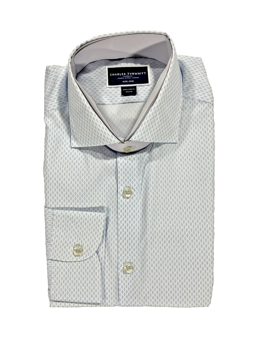 charles tyrwhitt dress shirt Charles Tyrwhitt Dress Shirt Non Iron Extra Slim Fit Blue Men's 16.5/3 – EH  Treasures main image 0