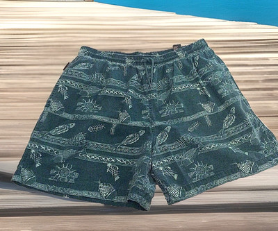 Timberland Weathergear Fishbone Stretch Waist Drawstring Lined Shorts MEDIUM