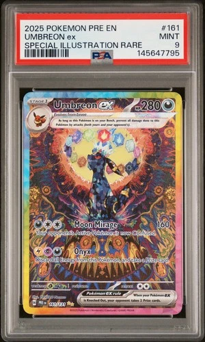 2025 POKEMON PRE EN-PRISMATIC EVOLUTIONS #161 UMBREON EX PSA 9