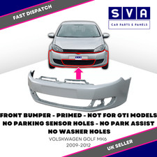 Volkswagen Golf Mk6 2009-2012 Front Bumper Primed No Parking Insurance Approved