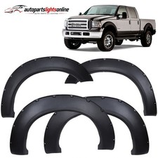 For 2011-2016 Ford F-250 F-350 Super Duty Textured Pocket Rivet Fender Flares For 2011-2016 Ford F-250 F-350 Super Duty Textured Pocket Rivet Fender Flares