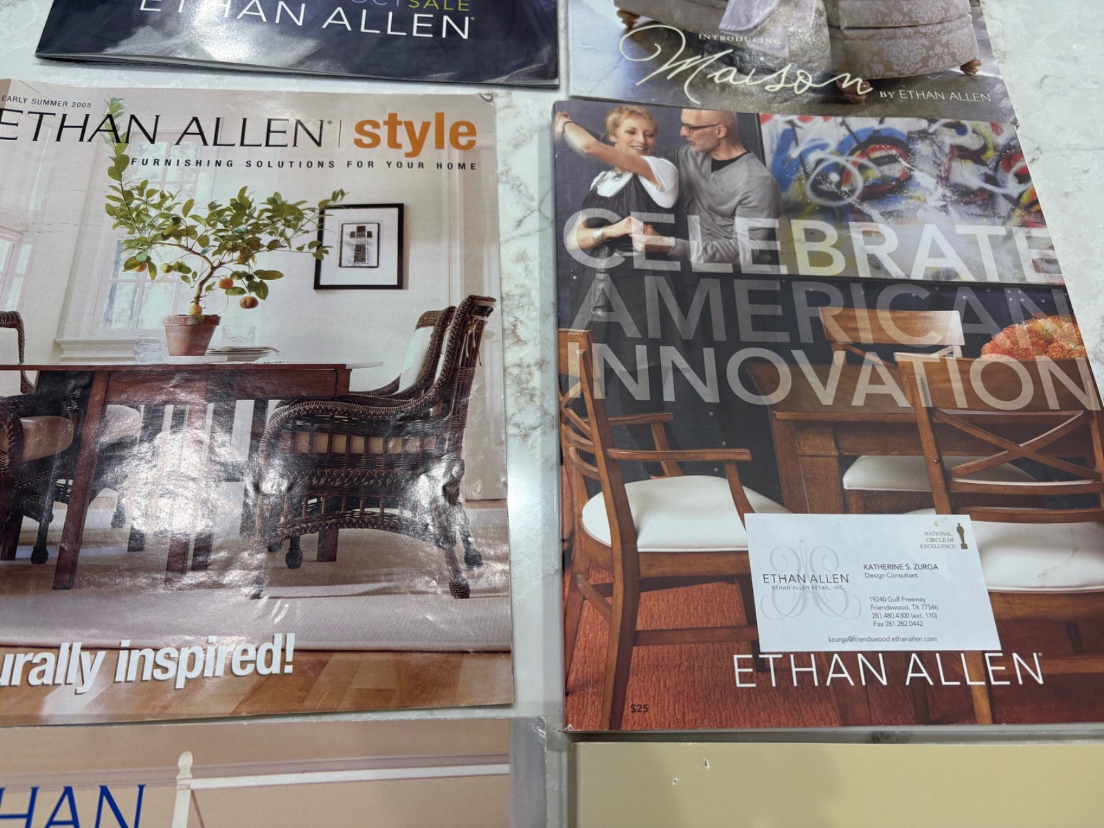 Ethan Allen 3 Vintage Catalogs & 5 Pamphlets