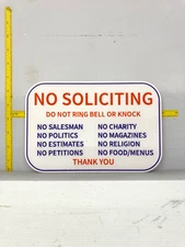 Funny Novelty Place Signs, No Soliciting
