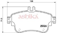 Ashika Bremsbelagsatz, Scheibenbremse 50-01-120 FüR Infiniti