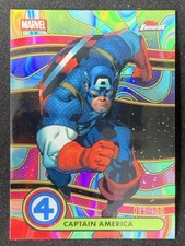 Captain America 2026 Topps Finest Fantastic Four Blacklight Purple Lava /150