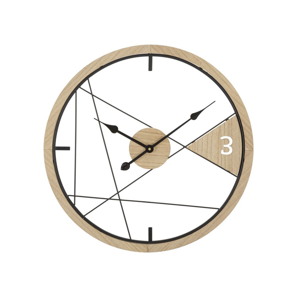Horloge murale Geometric 60cm pour salon moderne et industriel