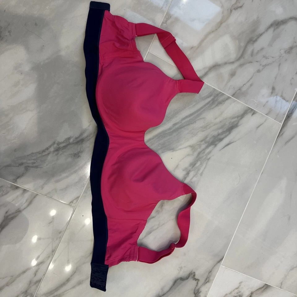 Natori High Impact Sports Bra 32G Hot Pink Underwire Full Coverage - Image 2 of 4