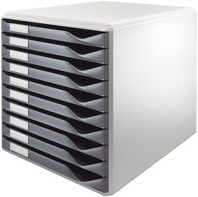Leitz 5281-00-89 5281 Schubladenset Formular-Set - A4/C4, 10 geschlossene Schubl