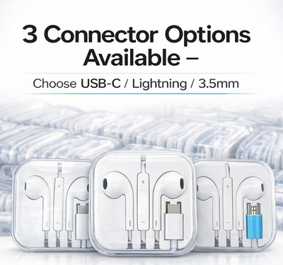 Wired Earphones for Apple iPhone 11-17 / iPad 1-9 Headphones Mic USB-C/8-Pin LOT