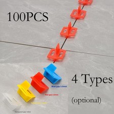 100pcs Tile Spacers Clips for Tile Installation on Concrete Wood Surfaces