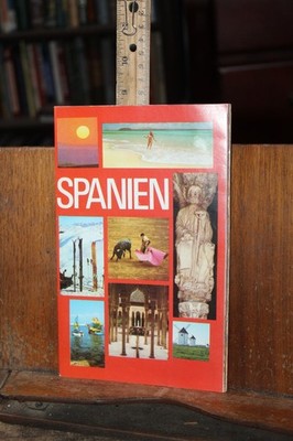 Vintage Travel Brochure Map Spain Spanien German Language