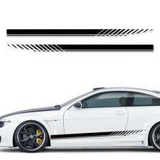 2 PCS Universal Sports Racing Stripe Truck Auto Body Side Door Vinyl Decals -...