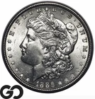 1886 Morgan Silver Dollar Coin, Blast White Near Gem BU++