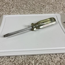 Armstrong Tools USA 66-207 RARE White/Clear Handle Flat Slotted Screwdriver