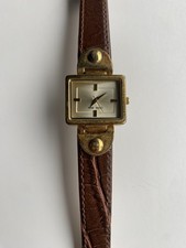 Nine West NW/1086 Leather Band Quartz Women's Watch NEEDS Battery