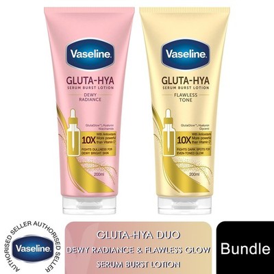 Vaseline Gluta-Hya Lotion Duo - Dewy Radiance & Flawless Glow (2 x 200ml)
