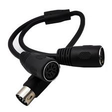 MIDI Cable 8 Pin DIN Splitter Y Adapter 1 Male to 2 Female 30cm Keyboard Piano