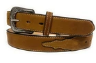 MEN'S WESTERN LEATHER BELT. COWBOY RODEO NUBUCK LEATHER BELT , Cinto Vaquero