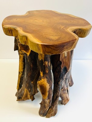 Driftwood Root Drinks Table Side End Furniture Rustic Vintage Wood