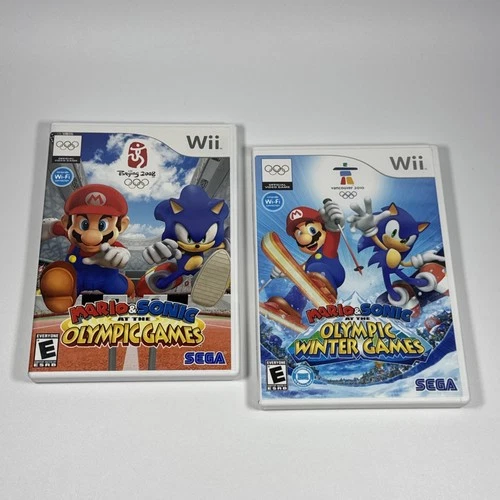 Mario & Sonic at the Olympic Winter Games & Olympic games (Wii) 2 Game Lot