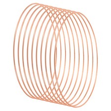 10PCS 9.8 Inch Dream Catcher Rings Metal Macrame Wreath Rose Gold