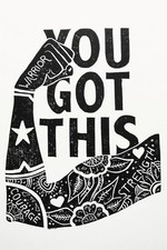 17639.Wall Decor Poster.Interior Art.You Got This Motivational Quote Warrior