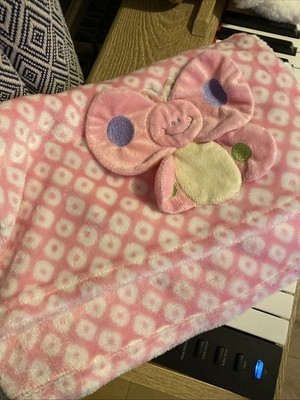 First Steps Babydecke rosa Druck Schmetterling 75 x 100 cm