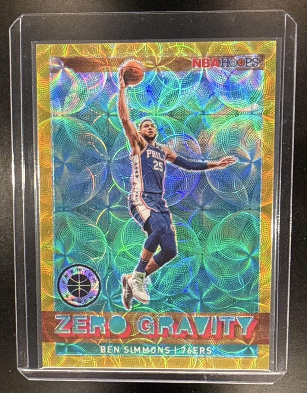 2019 Panini Hoops Premium Stock Ben Simmons #5 Zero Gravity Gold /10
