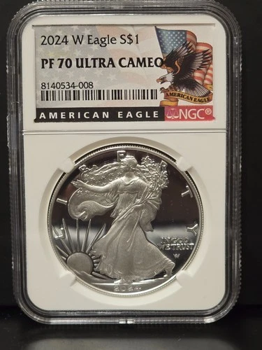 2024-W Proof $1 American Silver Eagle NGC PF70UC Black Label