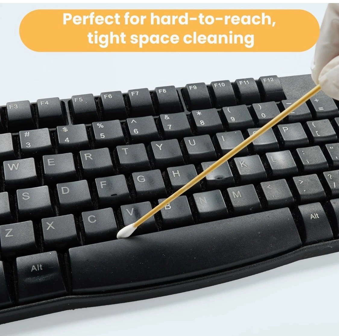 500PCS 6" Cotton Swabs in Storage Box - Long Swab with Bamboo 