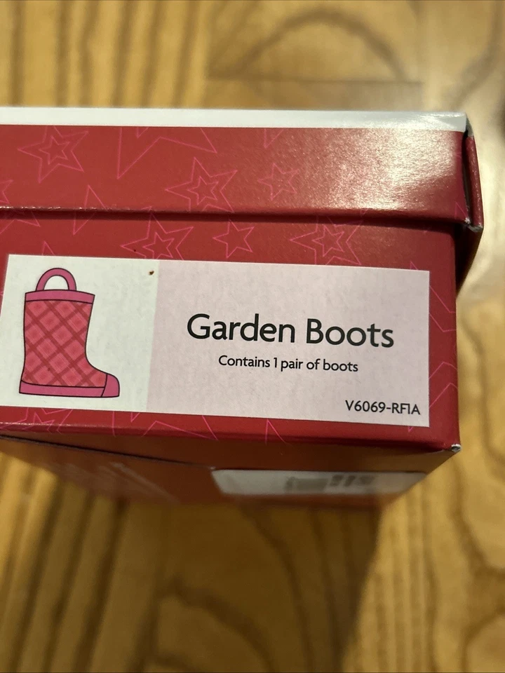 BOTAS DE JARDIM American Girl rosa NOVAS na caixa - Imagem 2 de 4