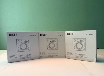 Brand New KEF Ci160TS Shallow Depth Square X 3 In-Ceiling speakers