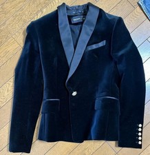 Balmain x H M Men  s Black Tailored Blazer Jacket Size US 10 EUR 40 Pre-owned