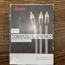 Composite/Stereo Video Audio Cable Rocketfish 12FT NEW RF-G1203 