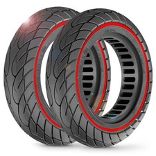 2-Pack 10x2.125 Tubeless Scooter Tires - Fits Models: 8.5x2.0, 8 x2, 50-75 Red
