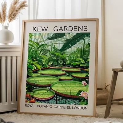 Kew Gardens London Poster Royal Botanic Garden Tropical Plant Wall Art Home Deco